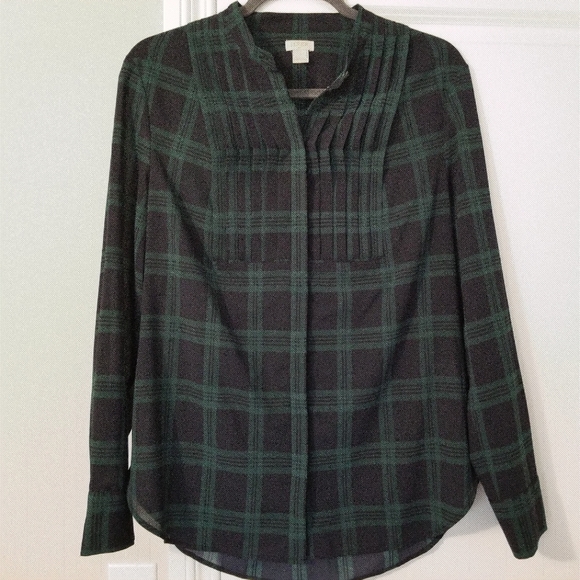 J.Crew womens plaid blouse size Small - Picture 1 of 6